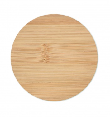 Logo trade promotional gifts image of: Bamboo round coaster